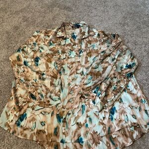 Lainey Wilson-Inspired Satin Blouse – Western Glam – Size XXL